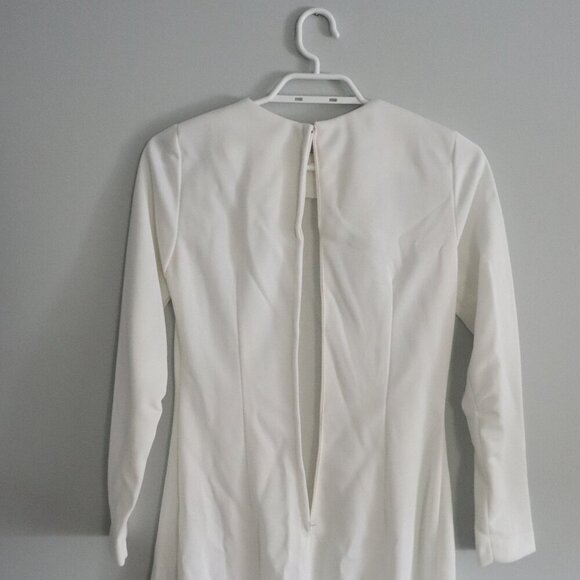 BNWOT Vintage Women's XS White Union 70's Winter Wedding w Hood Maxi Dress Gown - Picture 9 of 16